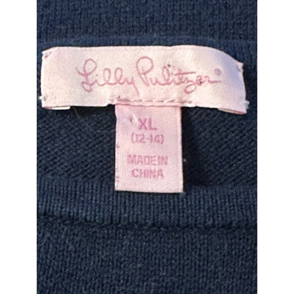 Lilly Pulitzer XL 12-14 Tierneigh Navy Blue Sweater - Picture 3 of 3